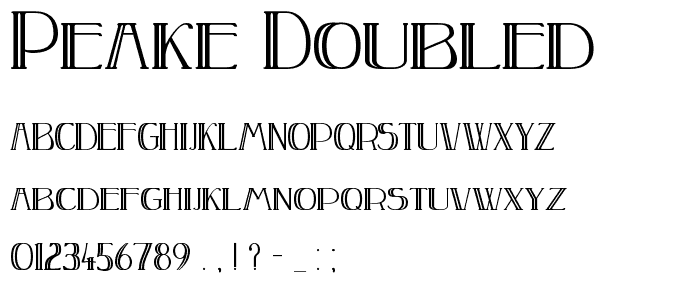 Peake Doubled font